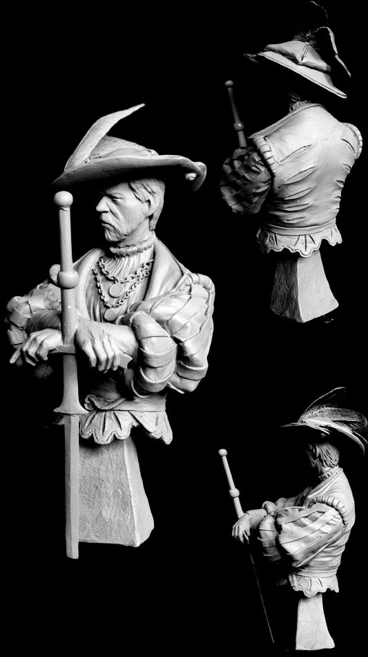 1.9th scale Landsknecht Bust