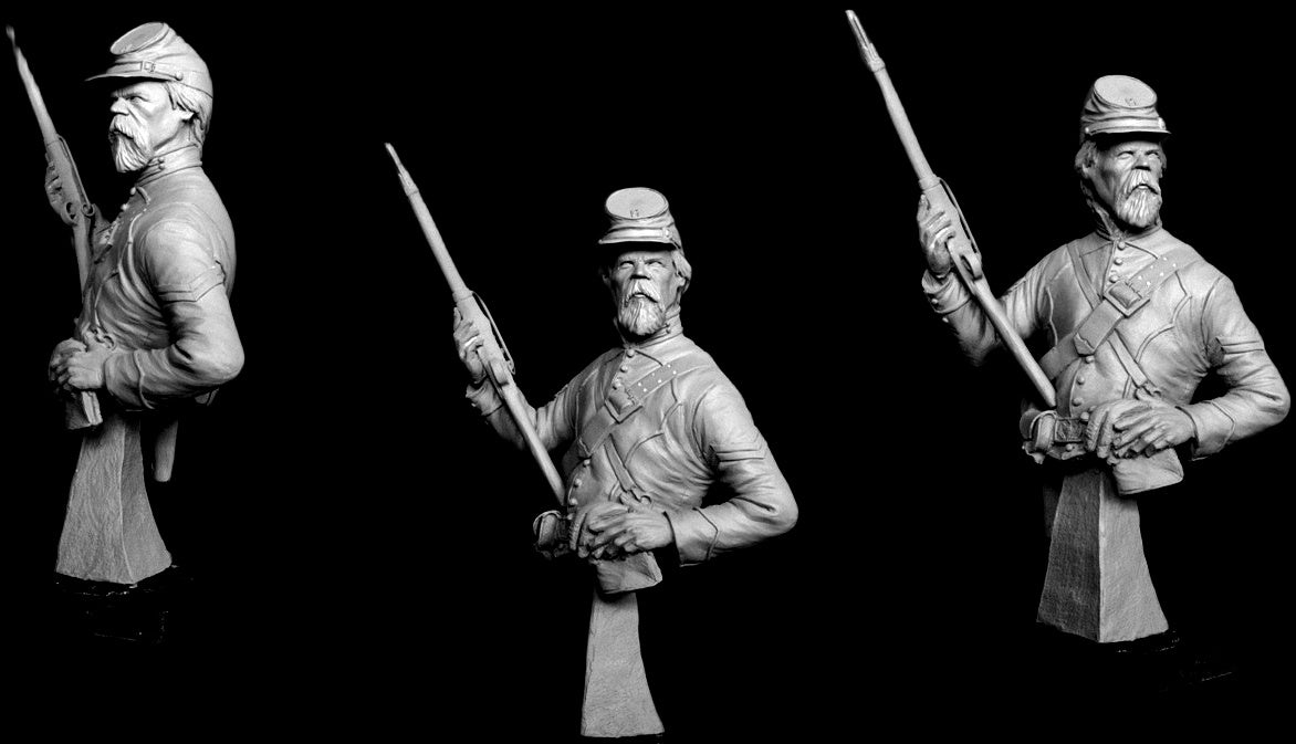 1.9th Scale Bust of 2nd Missouri Cavalry Corporal