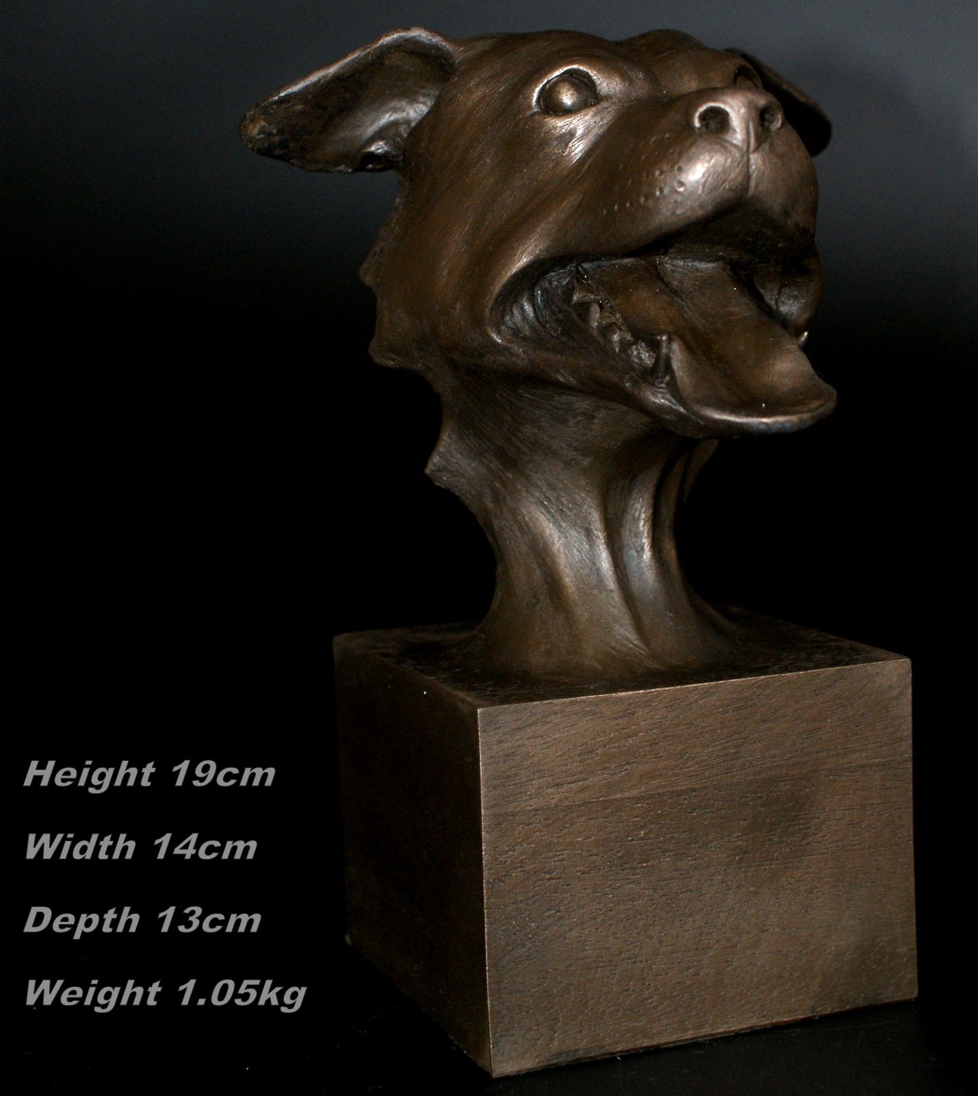 Cold Cast Bronze "Staffy Smile"