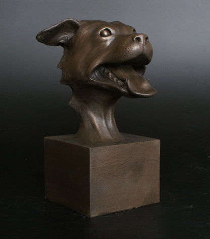 Cold Cast Bronze "Staffy Smile"