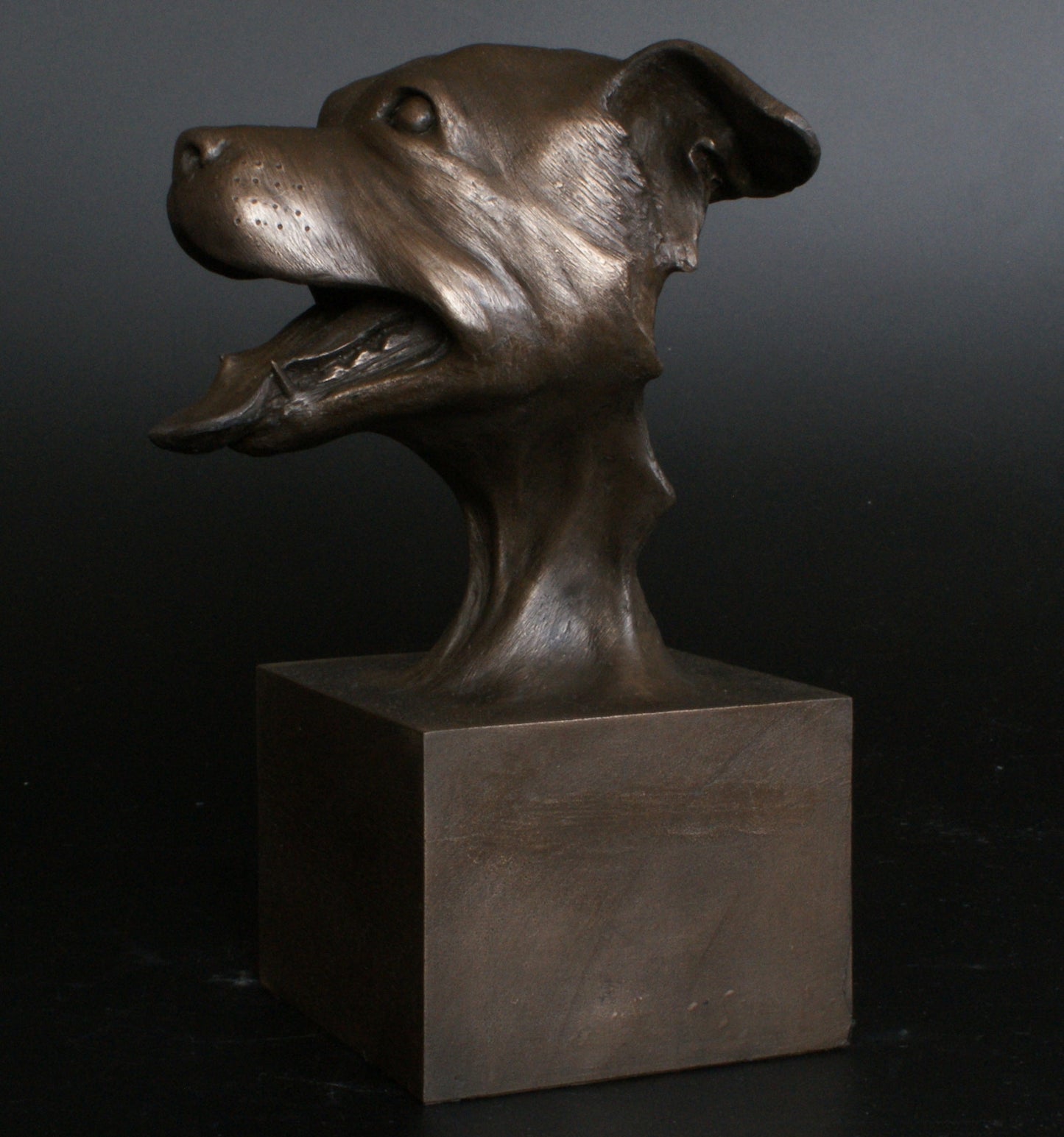 Cold Cast Bronze "Staffy Smile"