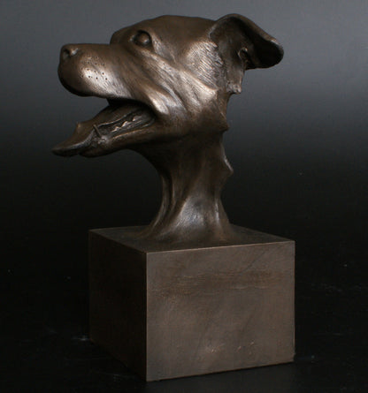 Cold Cast Bronze "Staffy Smile"