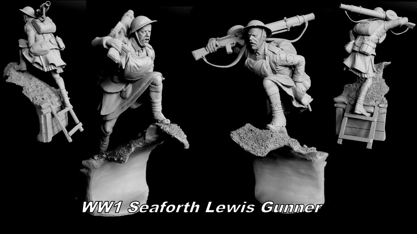 120mm WW1 Seaforth Highlander Lewis Gunner.