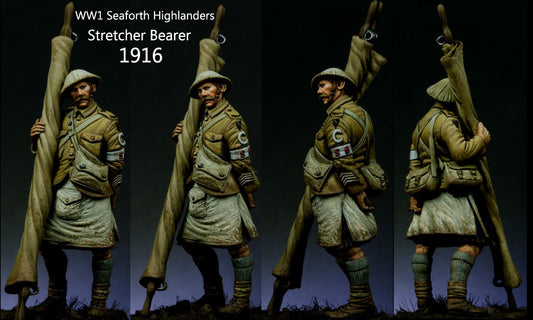 75mm WW1 Seaforth Highlanders Stretcher Bearer 1916.